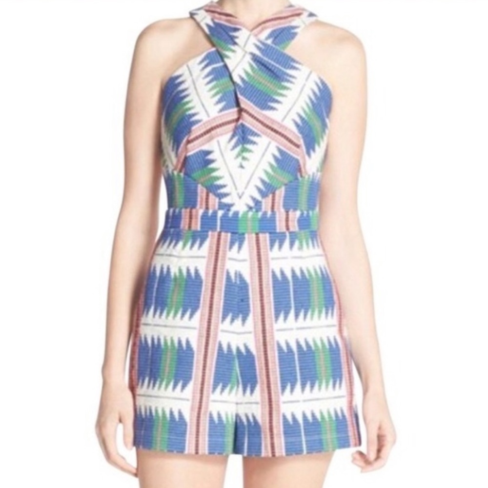 Adelyn Rae Aztec Print romper